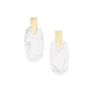 Kendra Scott Gold Howlite Aragon Earrings